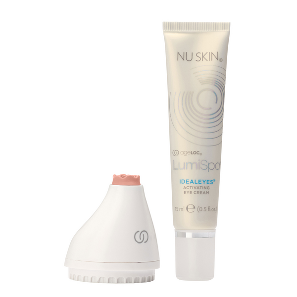 Nu Skin Zestaw do pielęgnacji skóry wokół oczu Rose Gold | ageLOC LumiSpa Accent Head + IdealEyes - głowica rose gold i krem do okolicy oczu