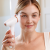 Nu Skin ageLOC LumiSpa Accent Head Rose Gold - różowozłota silikonowa nakładka zamocowana na urządzeniu LumiSpa, delikatna pielęgnacja okolicy oczu z kremem IdealEyes