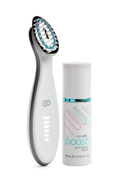 Nu Skin Urządzenie do liftingu twarzy z mikroprądem | ageLOC Boost - urządzenie + Activating Serum 40 ml, system rozświetlający