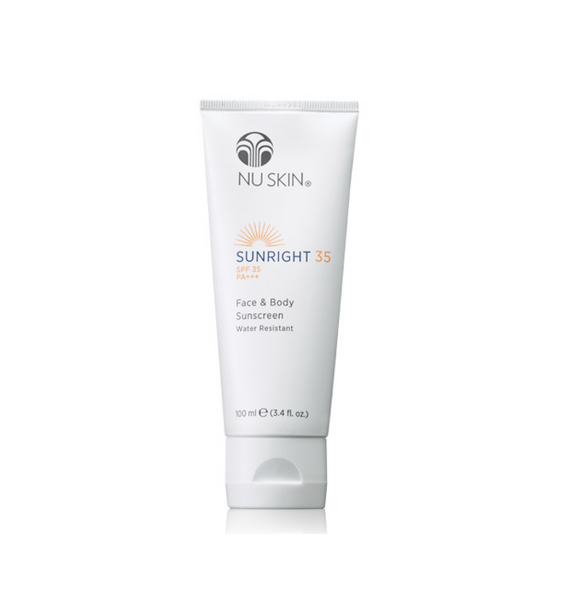 Nu Skin Krem przeciwsłoneczny SPF 35 do twarzy i ciała wodoodporny | Sunright 35 Face &amp; Body Sunscreen - 100 ml, tubka